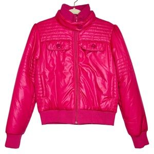 O’NEILL Hot‎ Pink Quilted Bomber Jacket. Size Medium
